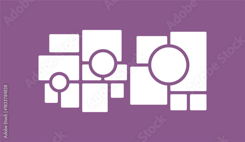 Pictures or photos frame collage layout abstract photo frames and digital photo wall template
