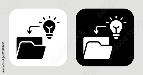 Smart Sorting Icon In Black and White Glyph Style