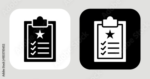 Priority Board Icon In Black and White Glyph Style