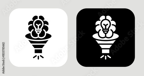 Insight Filter Icon In Black and White Glyph Style