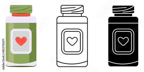 Isolated vector illustration of beauty product bottles