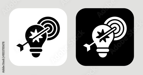 Priority Path Icon In Black and White Glyph Style