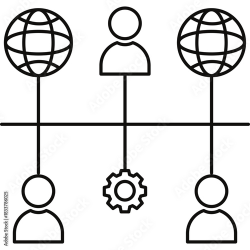 Networking Icon Illustration