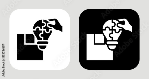 Product Fit Icon In Black and White Glyph Style