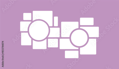 Pictures or photos frame collage layout abstract photo frames and digital photo wall template
