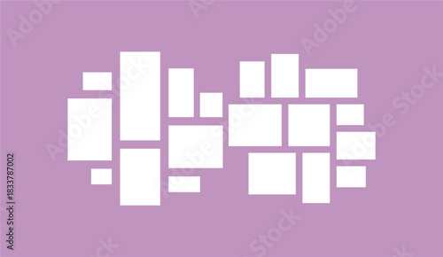 Pictures or photos frame collage layout abstract photo frames and digital photo wall template
