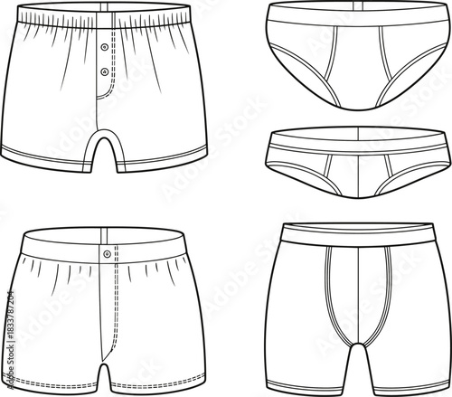 Collection of men's underwear including boxer briefs and briefs undergarments mens fashion