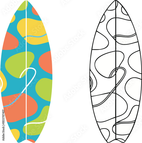 Colorful Surfboard Design