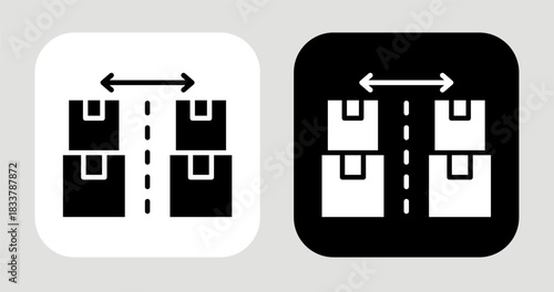Product Gap Icon In Black and White Glyph Style