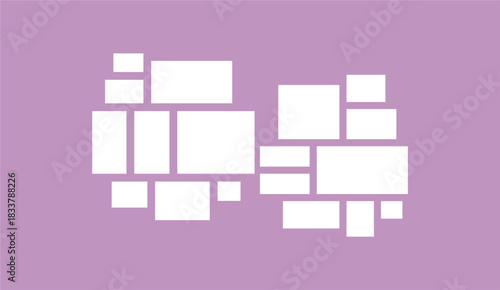 Pictures or photos frame collage layout abstract photo frames and digital photo wall template
