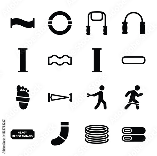 Gym & Fitness Equipment Icons – Dumbbells, Kettlebells, Machines, and Workout Gear