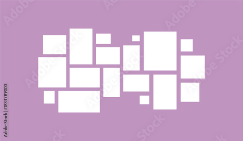 Pictures or photos frame collage layout abstract photo frames and digital photo wall template
