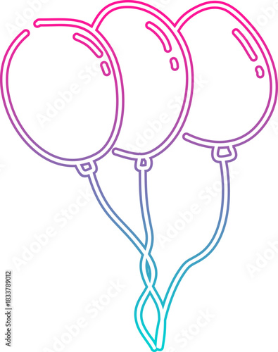 Neon Gradient Balloons