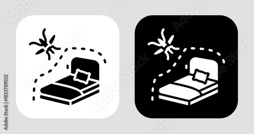 Mosquito Net Icon In Black and White Glyph Style