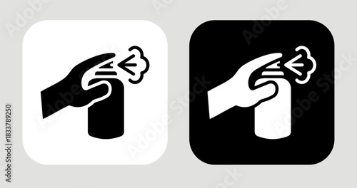 Spray Icon In Black and White Glyph Style