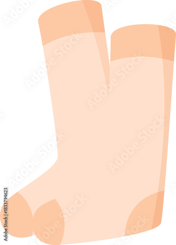 Cozy beige socks folded together, perfect for keeping feet warm in the winter