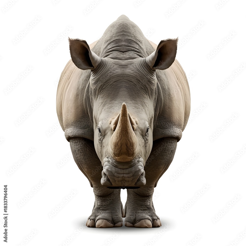 Fototapeta premium Majestic Rhino Transparent Cutout