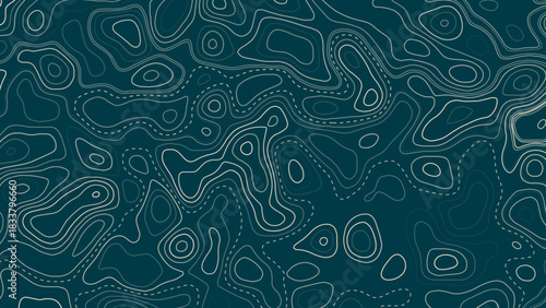 The stylized height of the topographic map contour in lines and contours. The concept of a conditional geography scheme. 