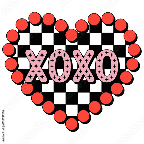 Spread love with this playful XOXO design, perfect for Valentine's Day cards, social media posts, and cute gifts for your loved ones this season