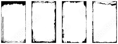 set of grunge frames banners