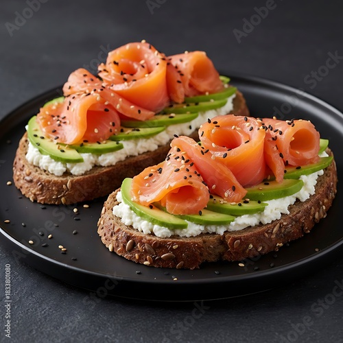 sandwich with salmon