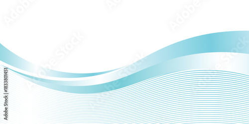 Abstract blue wave background, minimal wave design concept, vector illustration. for banner, banner.