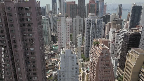 Wallpaper Mural Iconic Hong Kong Apartment Buildings From Above China Drone Pull Back 4K 60FPS Torontodigital.ca