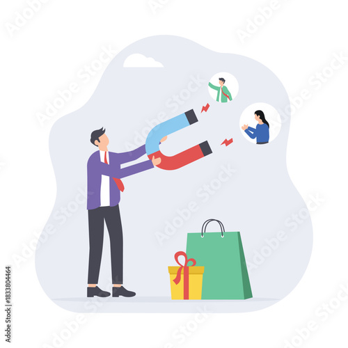 Customer Retention Vector Flat Style Icon EPS 10 File