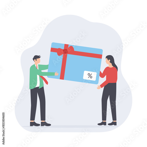 Card Gift Vector Flat Style Icon EPS 10 File   