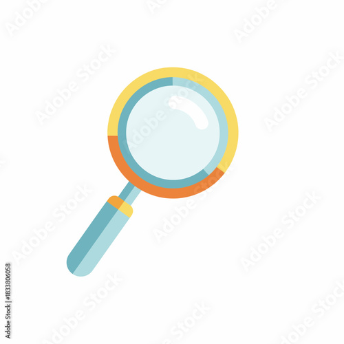A simple illustration of a magnifying glass, designed for searching and examining details.