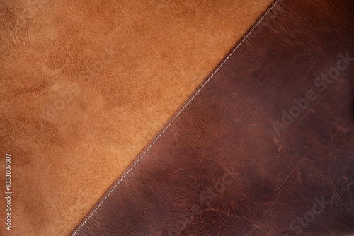 Brown and Tan Distressed Leather Surface Texture