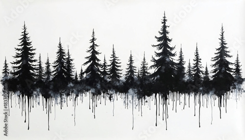 Coniferous Forest with Dripping Effect