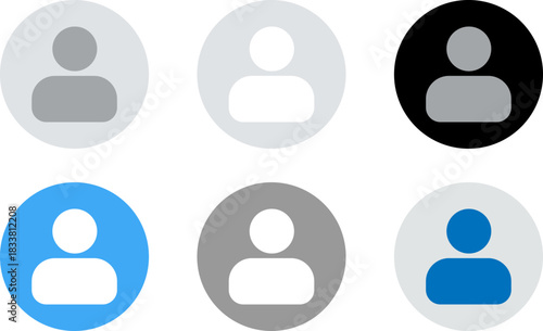 Collection of diverse user profile icons in various colors