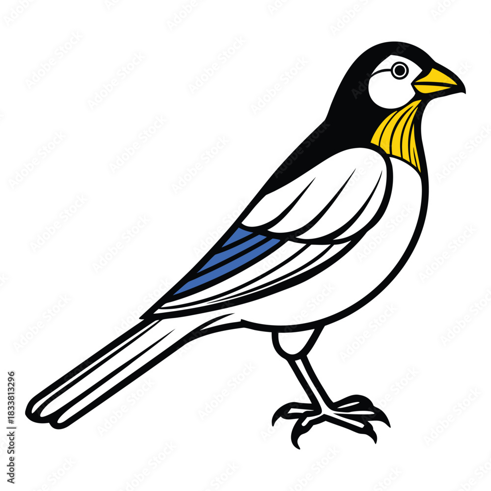 Obraz premium Colorful Cartoon Bird Vector Illustration.