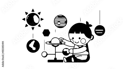 Magical Library with Floating Bottles of Human Emotions