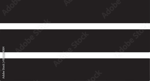 Three horizontal black stripes on a white background