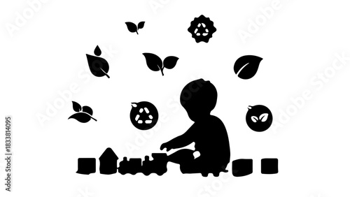 Human Silhouette Constellation Over Spiral Galaxy Background