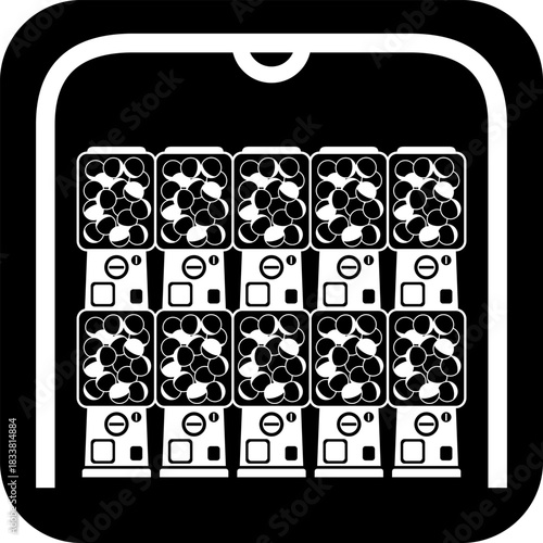 カプセルトイコーナーを案内する標識