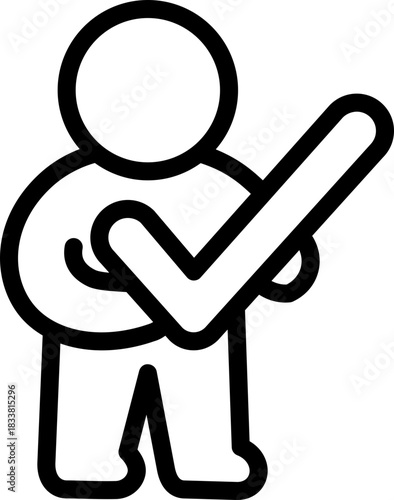 Scrum Master Line Icon