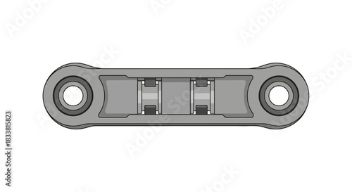 Industrial component with roller bearings and central mechanism