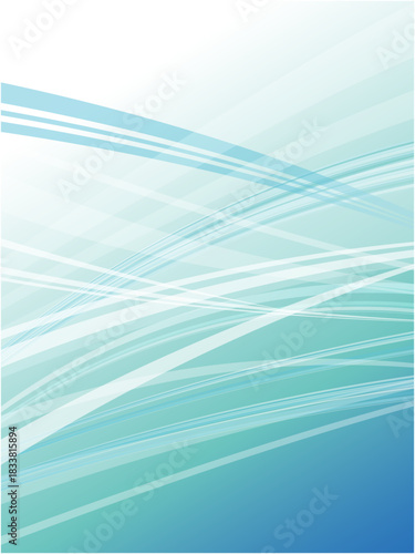 Soft Blue Abstract Background with Flowing Curved Lines