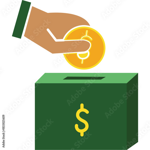 Business Money With Hand Illustration