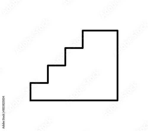 Icon Treppe mit vier Stufen
