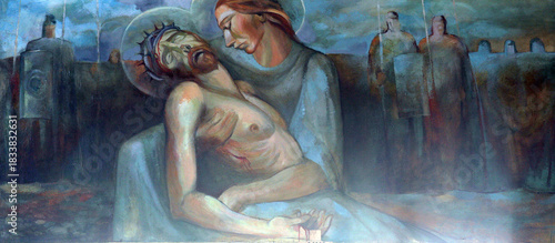 13th Stations of the Cross, Jesus' body is removed from the cross, National Shrine of Saint Joseph in Karlovac, Croatia