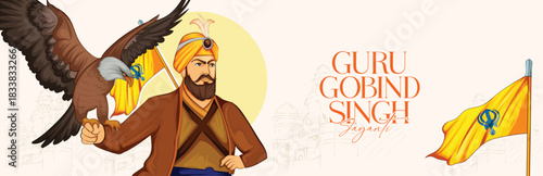 Guru Govind Singh Jayanti illustration vector art