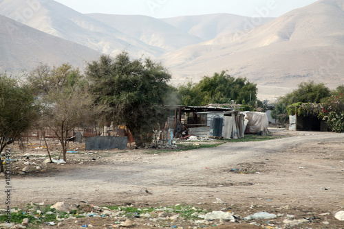 Bedouin settlements in the Judean desert near Jericho, West Bank, Palestine, Israel