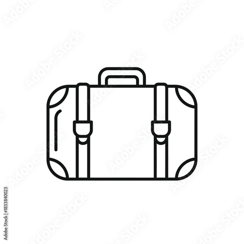 Suitcase Icon A Simple Line Art Representation for Travel and Journey Concepts
