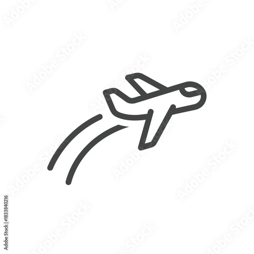 Airplane Icon A Simple Outline for Air Travel and Aviation Concepts