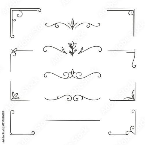高級感ある枠や装飾のセット