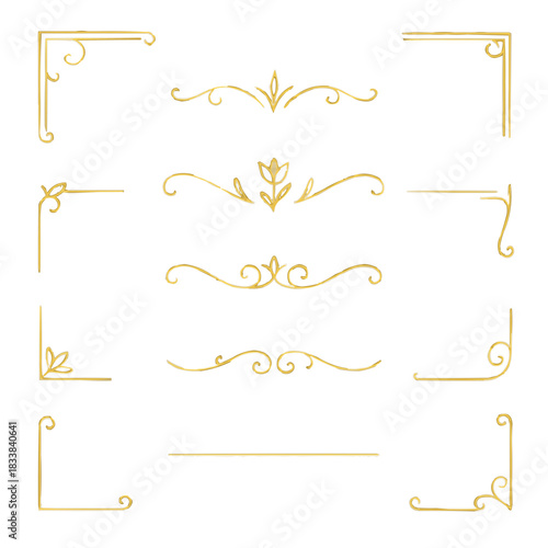 高級感ある枠や装飾のセット